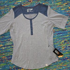 NWT 5.11‎ Tactical womens size LG Navy Henley Shirt